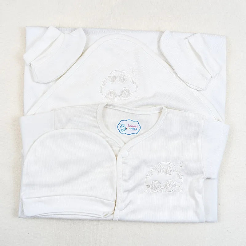 BABY SUIT 5 PIECES SET WHITE COLOR KOTRAI CAR - image 2