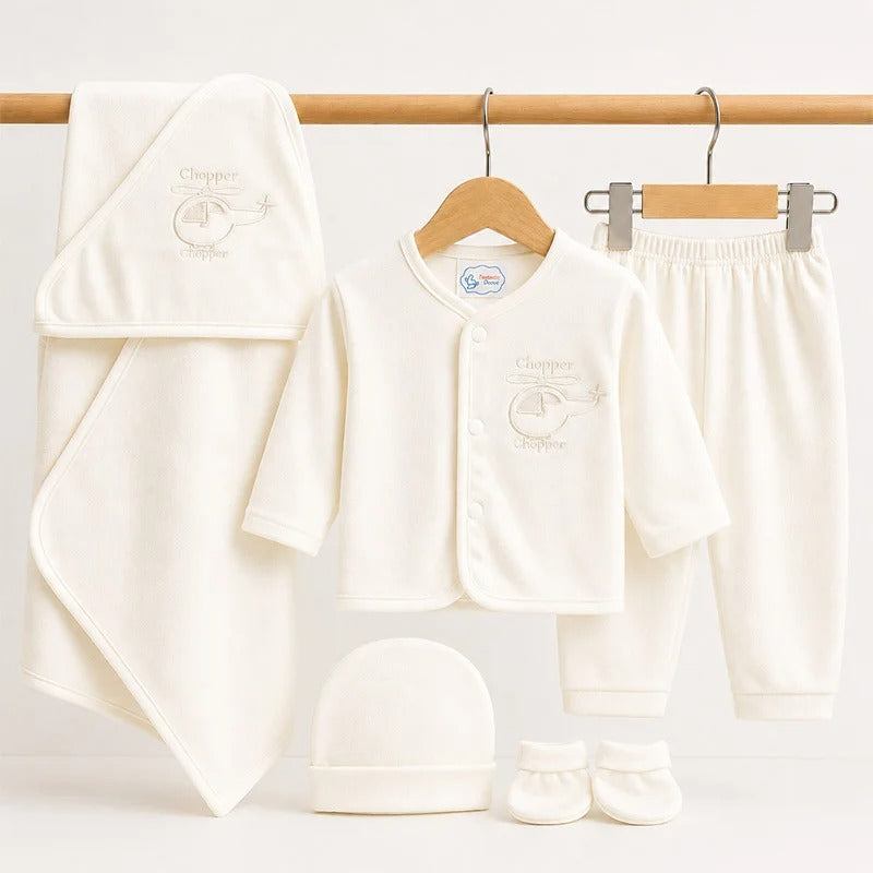 Baby Suit 5 Pieces Set White Color Kotrai Chopper