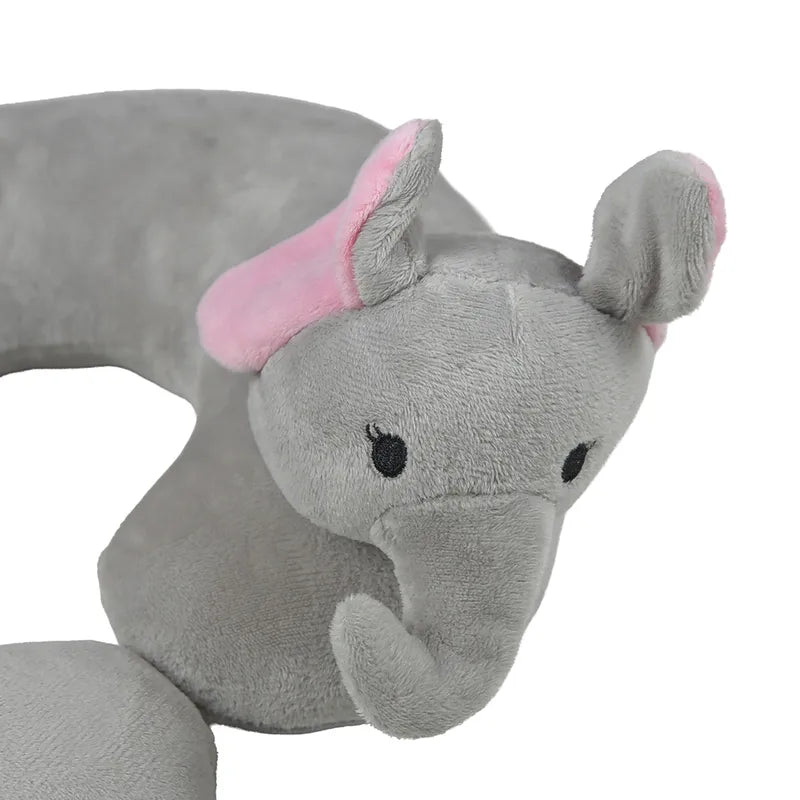 BABY U SHAPE NECK PILLOW ELEPHANT GREY