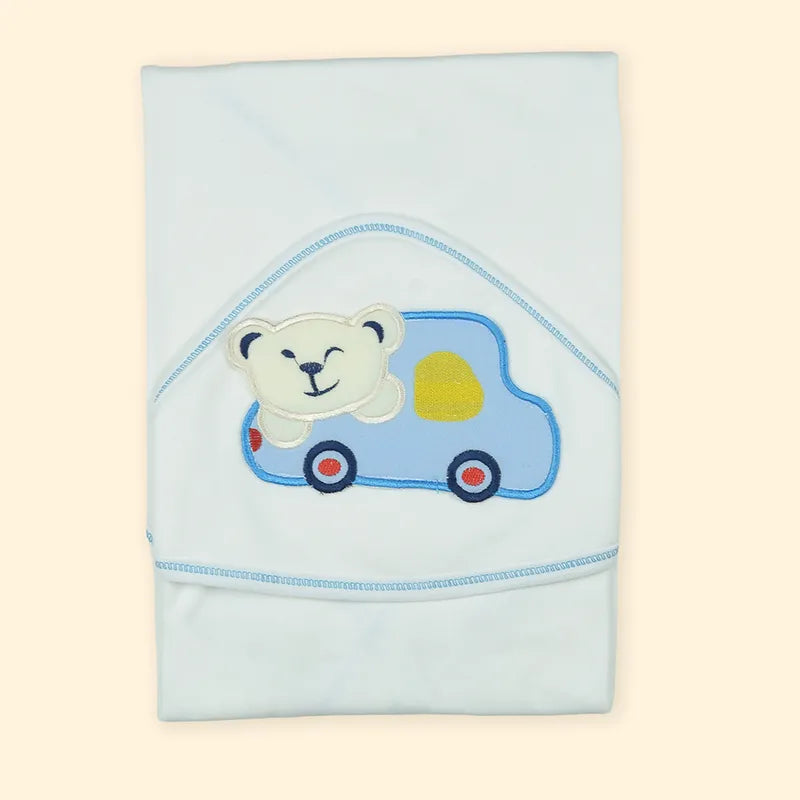 BABY WRAPING SHEET BEAR CAR WHITE MONTALY - image 2