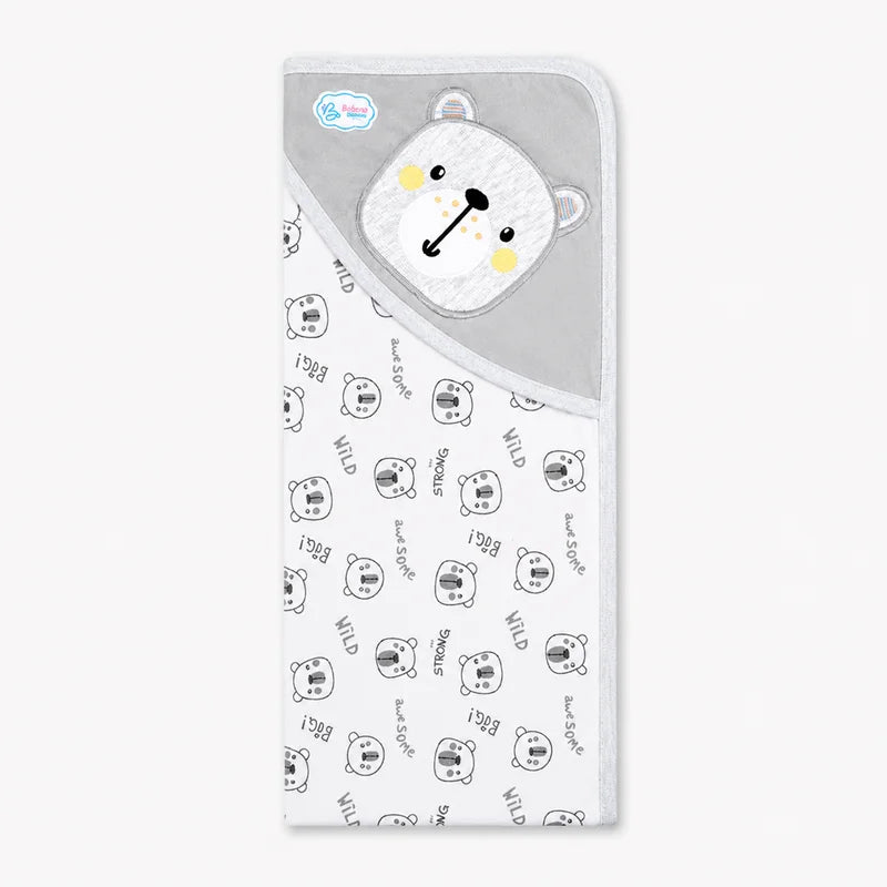 BABY WRAPPING SHEET BEAR BOX GREY