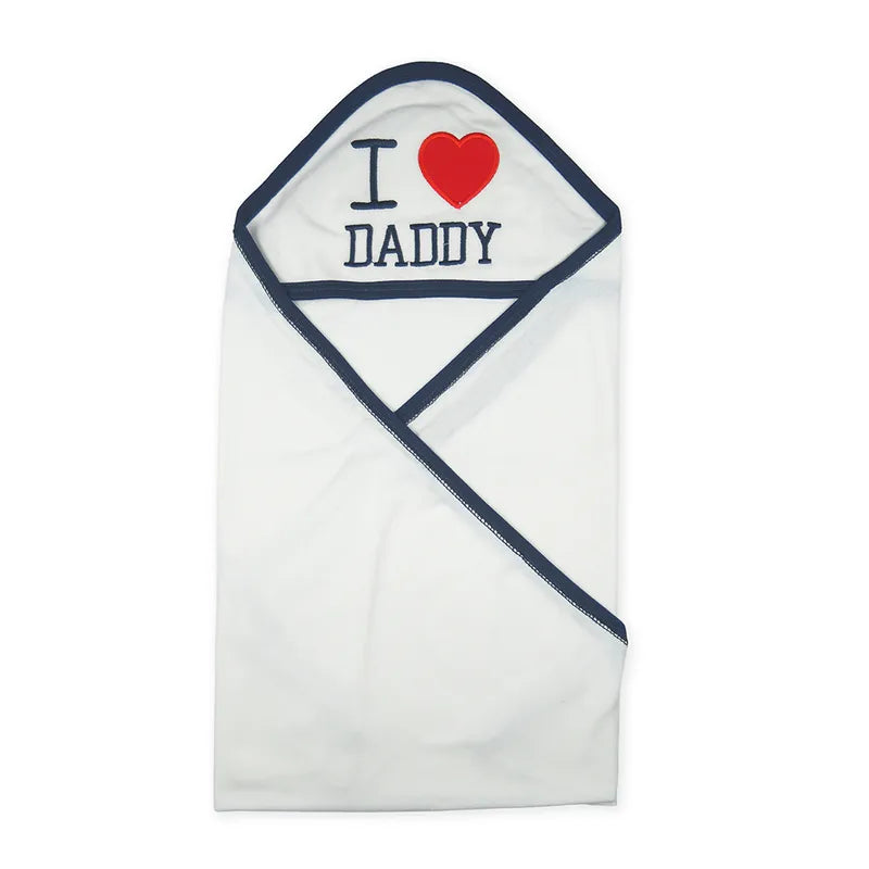 BABY WRAPPING SHEET I LOVE DADDY BLACK