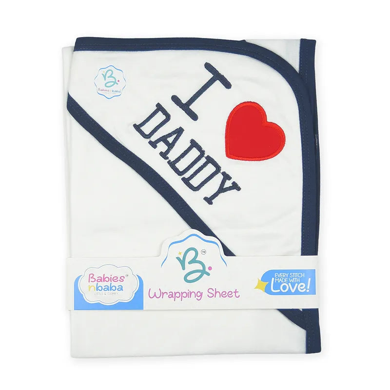 BABY WRAPPING SHEET I LOVE DADDY BLACK - image 2