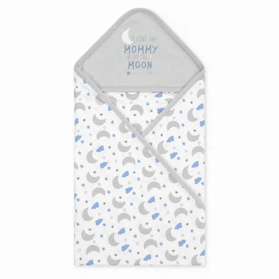 BABY WRAPPING SHEET I LOVE MOMMY GREY