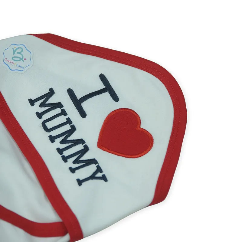 BABY WRAPPING SHEET I LOVE MUMMY RED - image 3