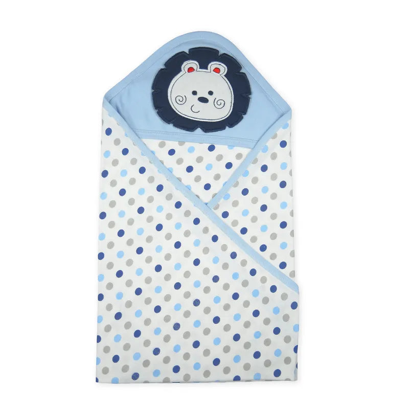 BABY WRAPPING SHEET LION DOTED BLUE