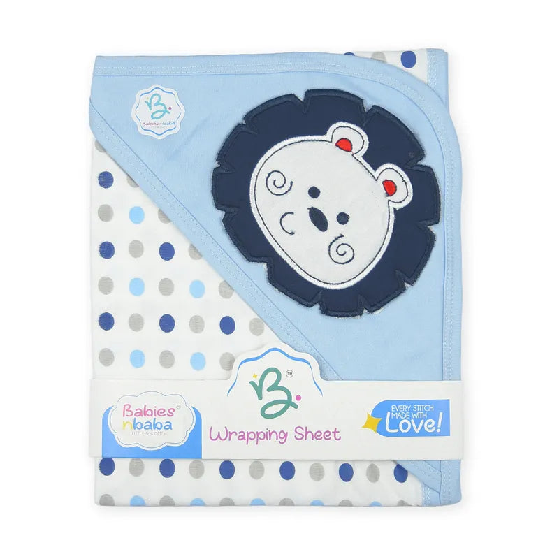 BABY WRAPPING SHEET LION DOTED BLUE - image 3