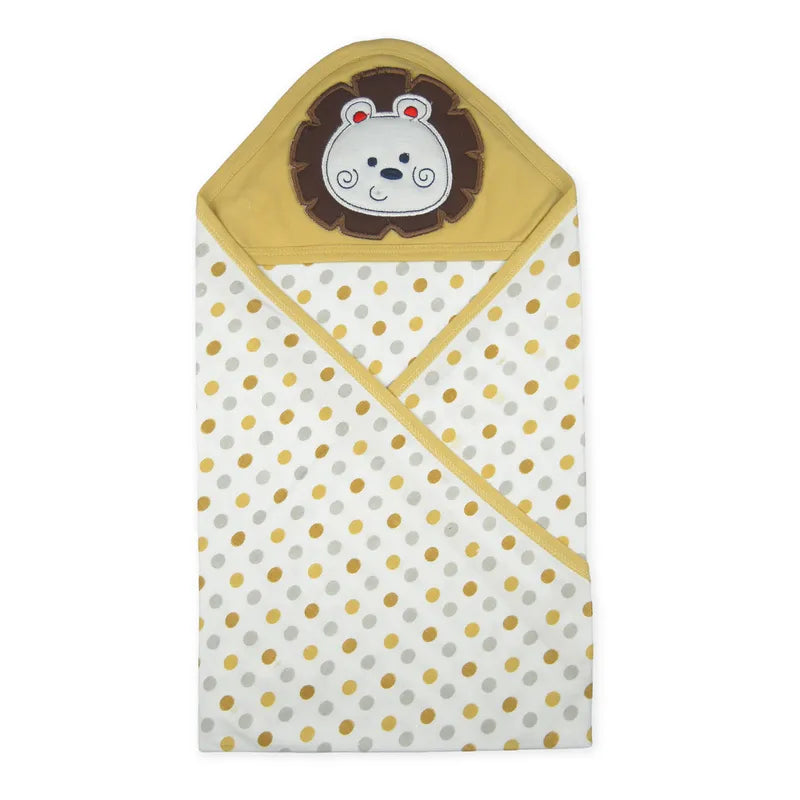 BABY WRAPPING SHEET LION DOTED BROWN