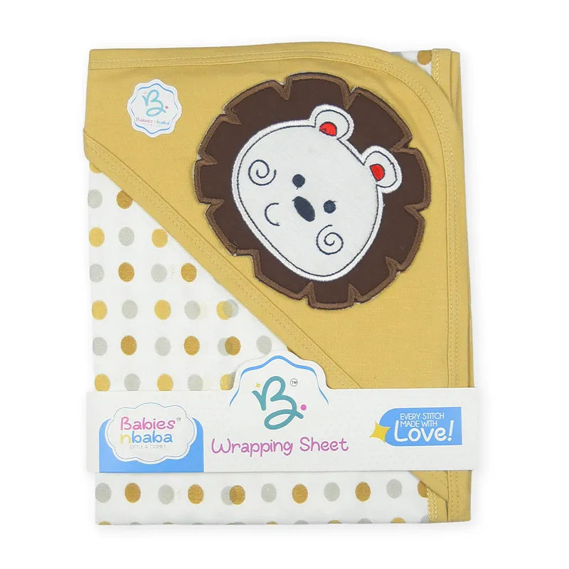 BABY WRAPPING SHEET LION DOTED BROWN - image 2