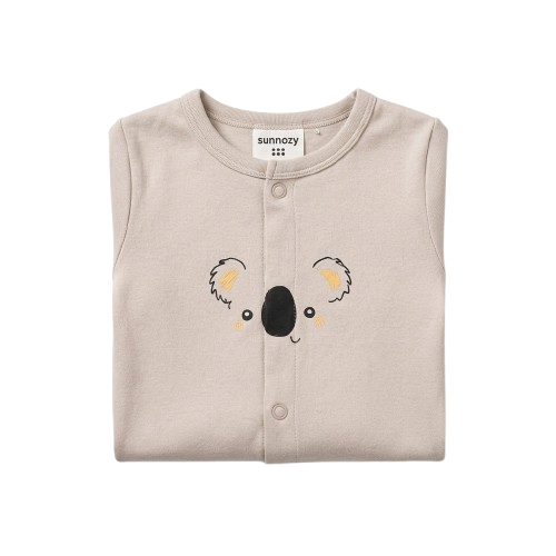 Koala – Grey & White baby footed romper