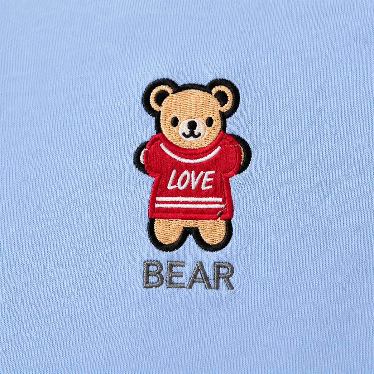 Half-Sleeve Cotton Baby Bodysuits 3-Pack – Light Blue Bear