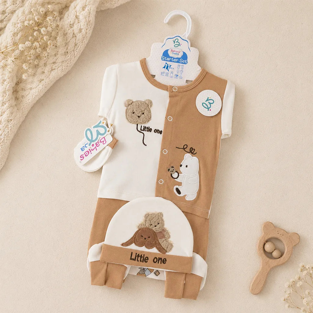 BABY STARTER SET 11 PIECES BEAR BROWN