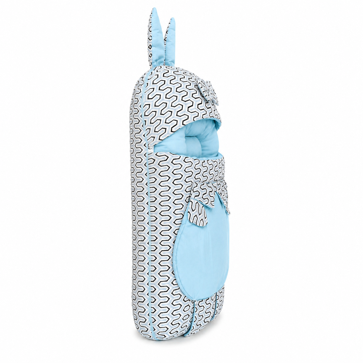 Muslin Baby Carry Nest, Light Green Rabbit – Kidzo