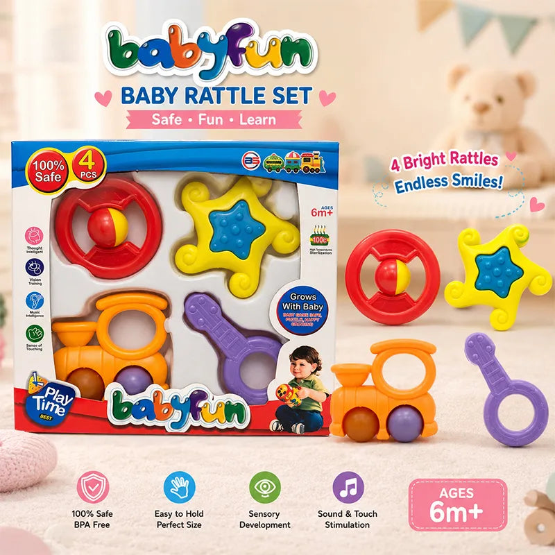 BABY FUN SHAKE BELL BOX 4 PCS