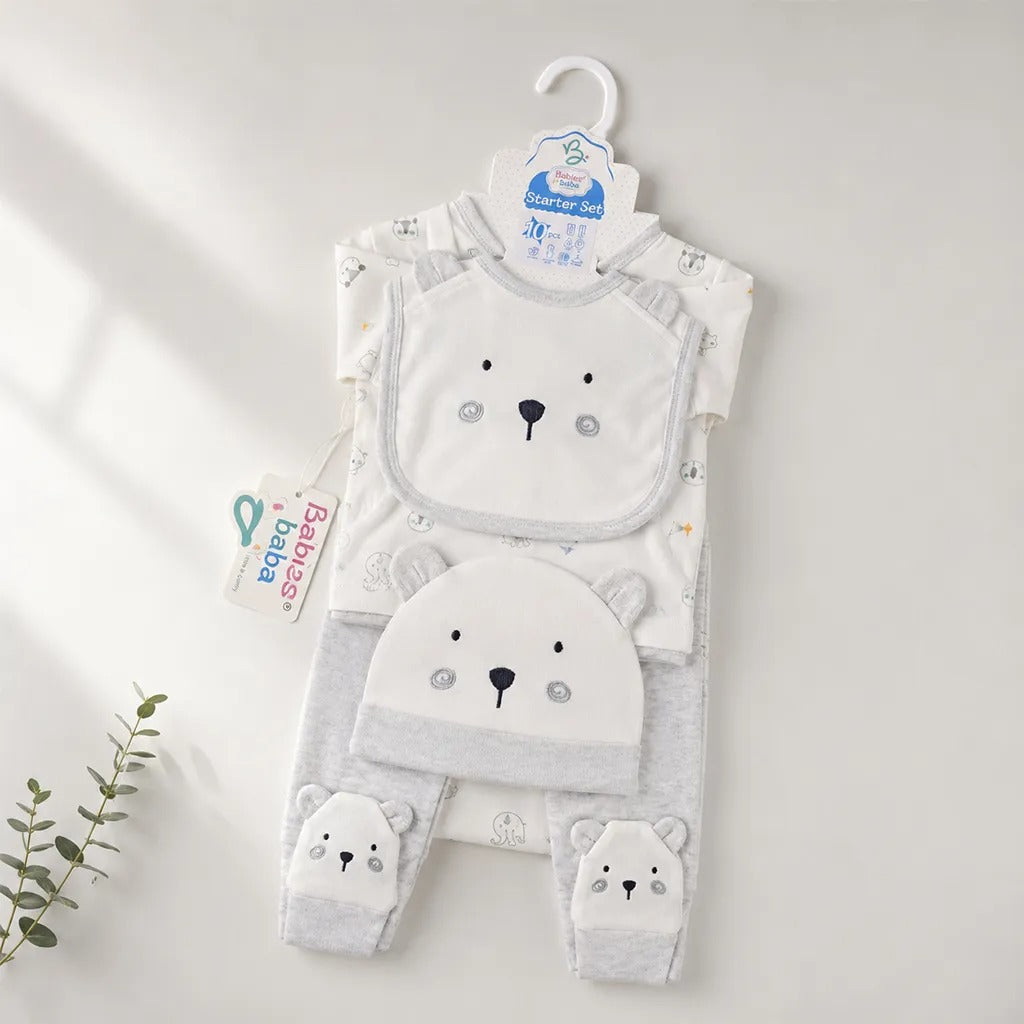 Newborn Starter Set 10-Piece, Grey Joker Print – additional product view 11 of 11