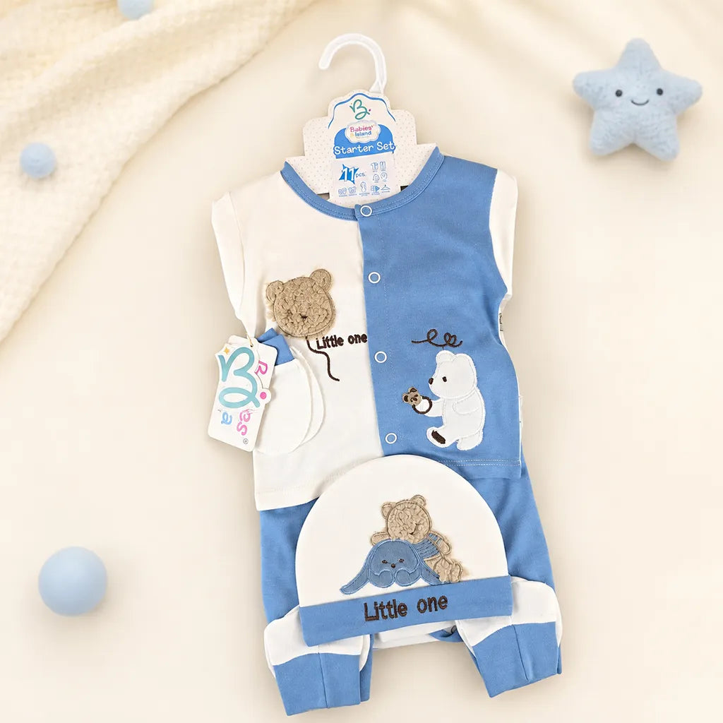BABY STARTER SET 11 PIECES BEAR BLUE