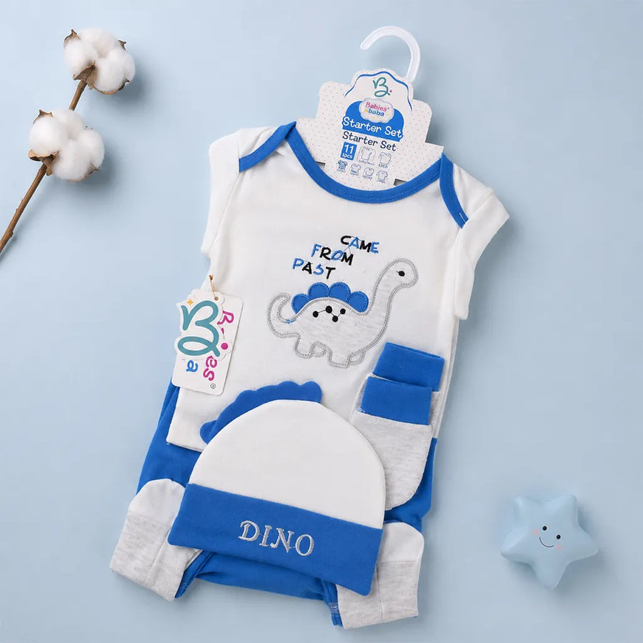 BABY STARTER SET 11 PIECES DINO BLUE