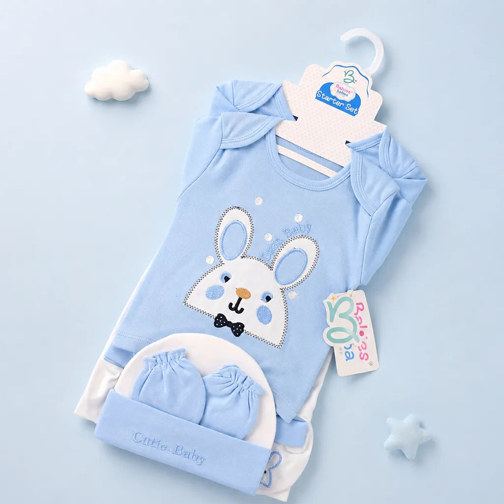 BABY STARTER SET 11 PIECES RABBIT BLUE