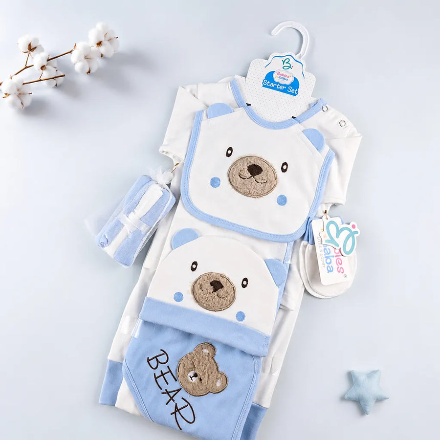 BABY STARTER SET 10 PIECES BUTTON BEAR BLUE