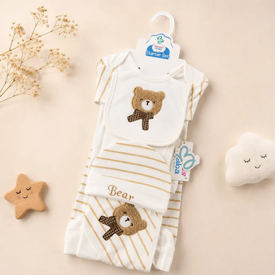 BABY STARTER SET 7 PIECES EMB BEAR SKIN