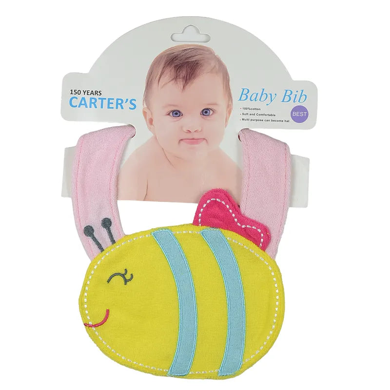 CHINA BABY BIB VELVET BEE PINK - image 2