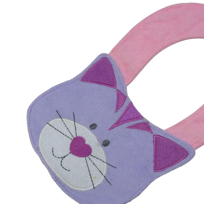 CHINA BABY BIB VELVET CAT PINK - image 3