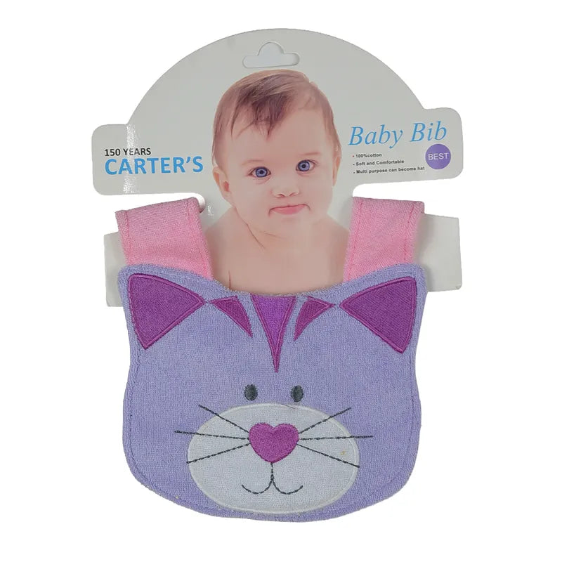CHINA BABY BIB VELVET CAT PINK - image 2