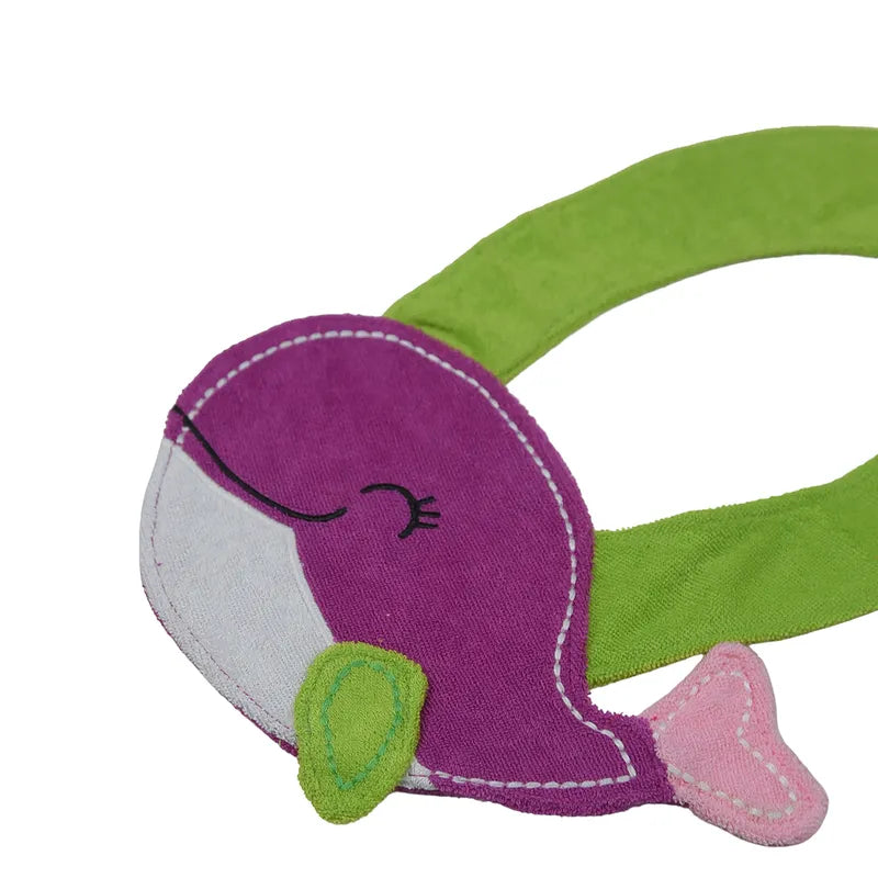 CHINA BABY BIB VELVET DOLPHIN GREEN - image 3