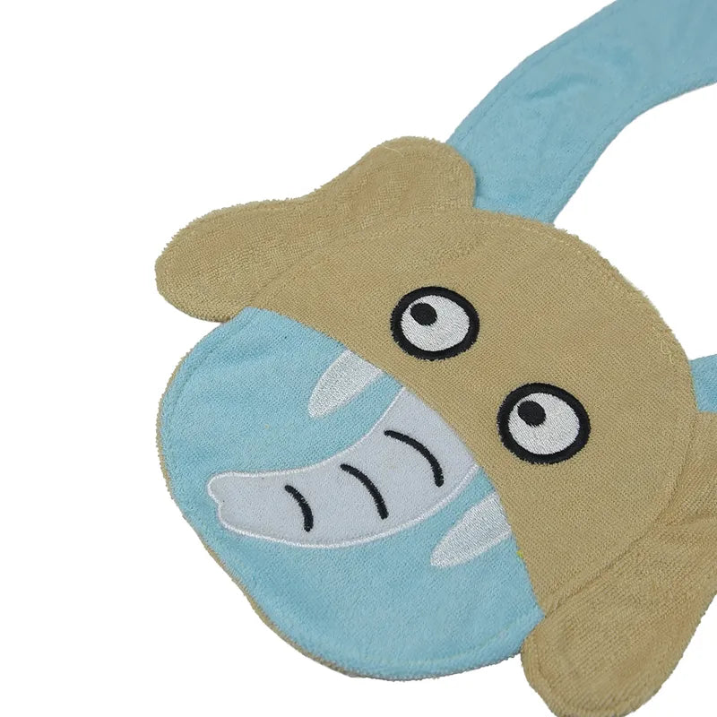 CHINA BABY BIB VELVET ELEPHANT CYAN - image 3