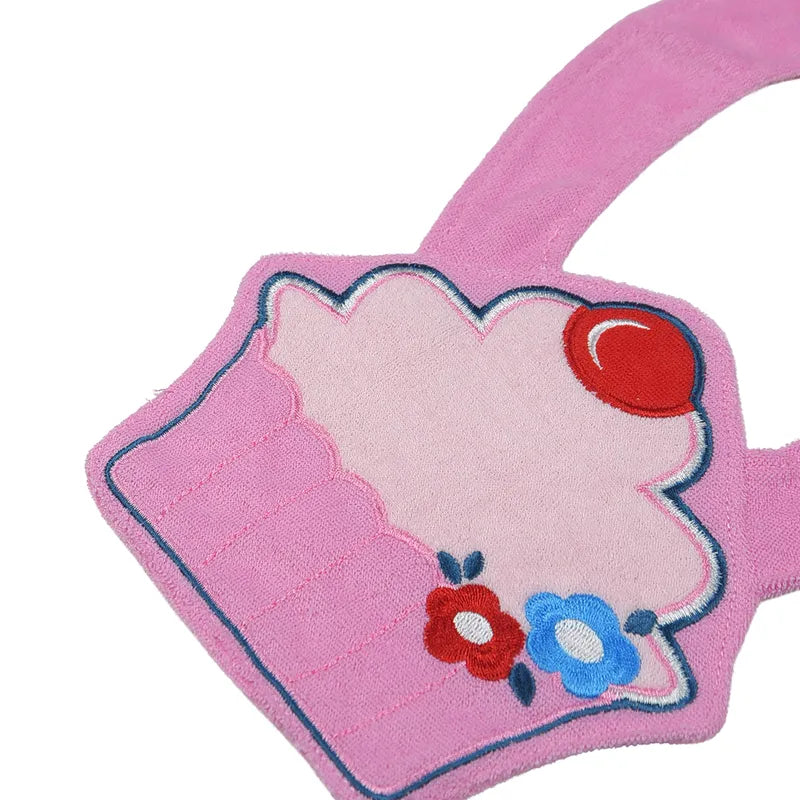 CHINA BABY BIB VELVET ICECREAM PINK
