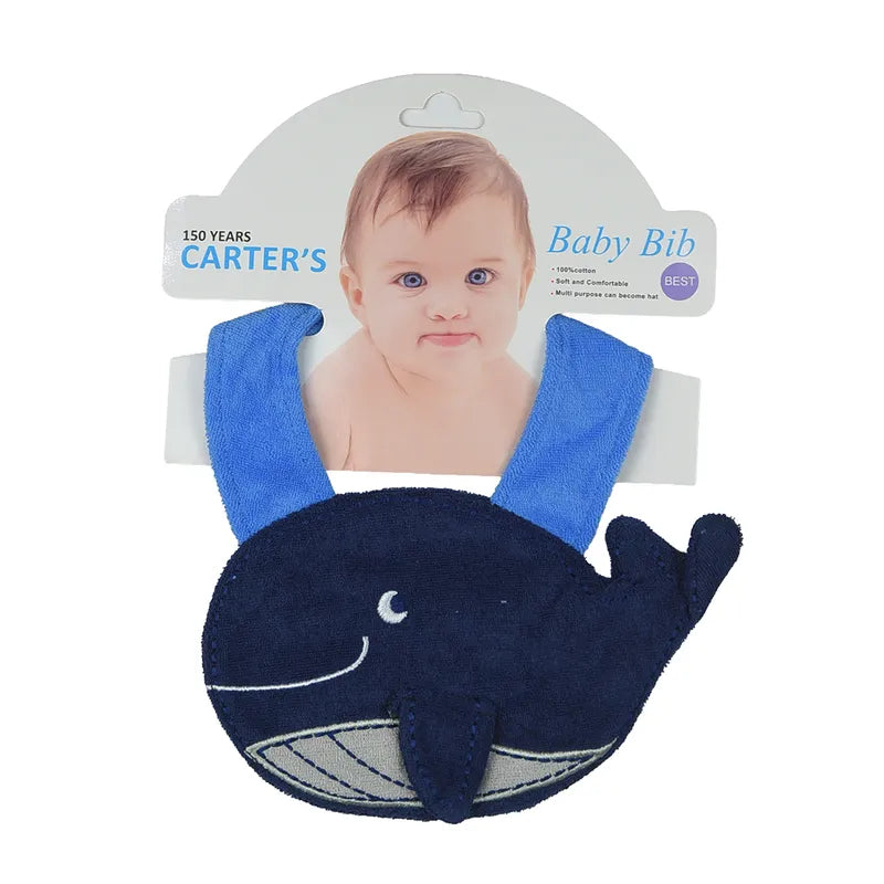 CHINA BABY BIB VELVET SHARK BLUE - image 3