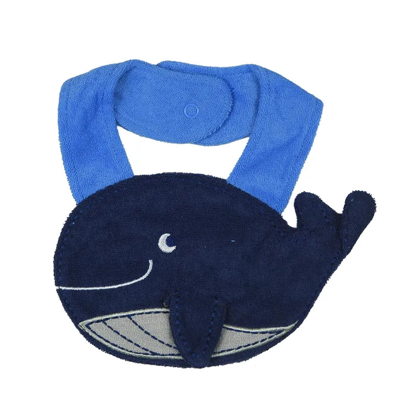 CHINA BABY BIB VELVET SHARK BLUE - image 2