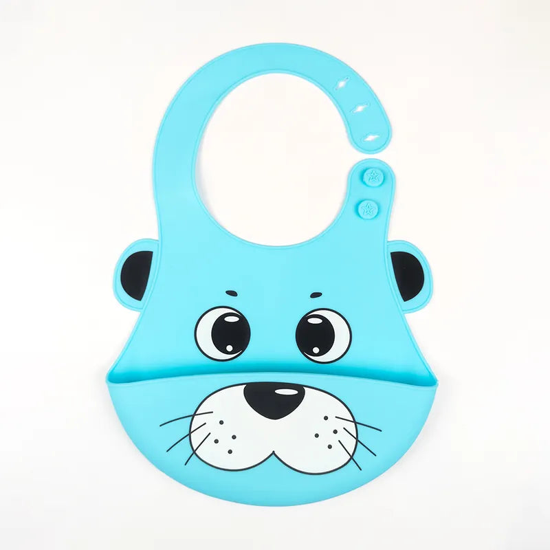 CHINA BABY SILICONE BIB BEAR BLUE - image 2