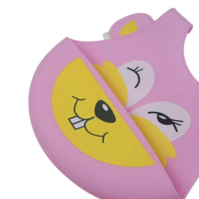 CHINA BABY SILICONE BIB RABBIT PINK - image 2