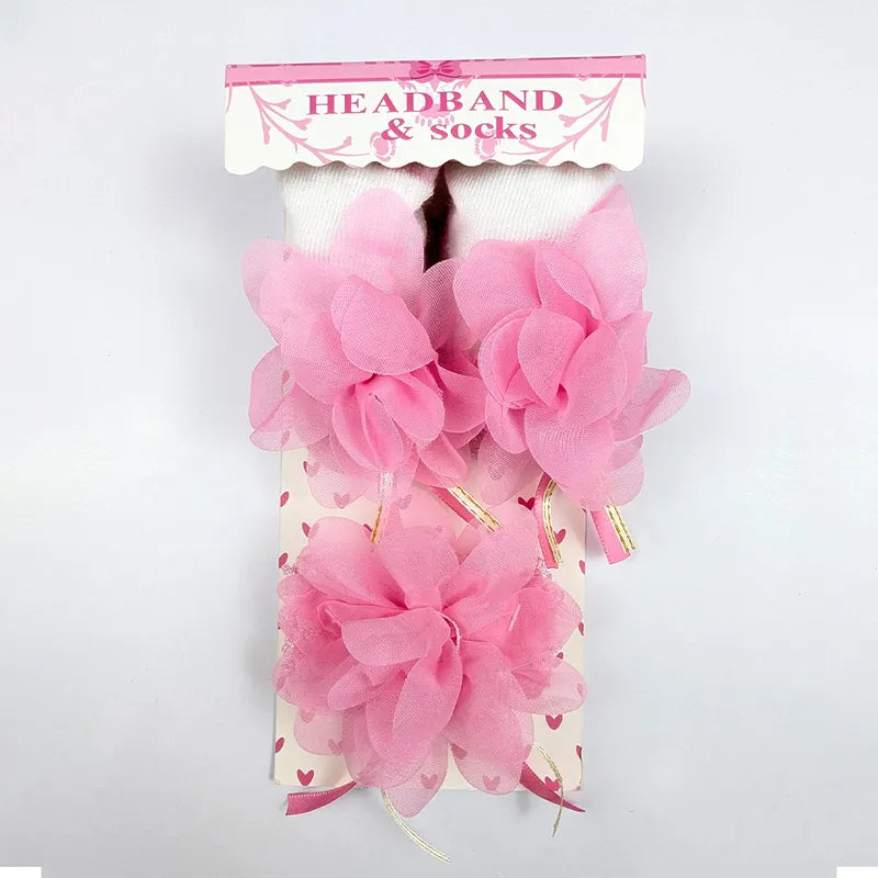 You said CUTE BABY GIFT SET HEADBAND AND BOOTIES BABY PINK FLOWER BUNCH - image 2