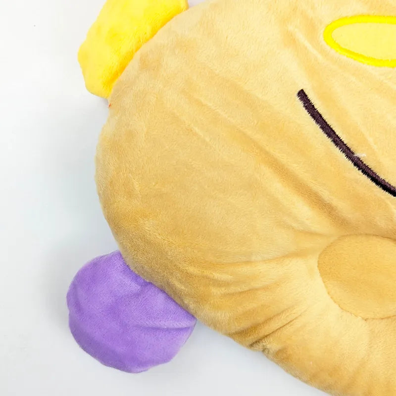 CUTE CARTOON FACE MULTI-COLOR PLUSH PILLOW TOY BROWN & LIGHT PINK - image 2