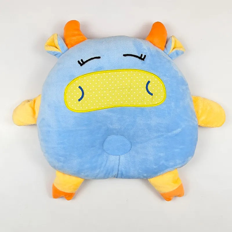 CUTE CARTOON FACE MULTI-COLOR PLUSH PILLOW TOY BLUE & YELLOW