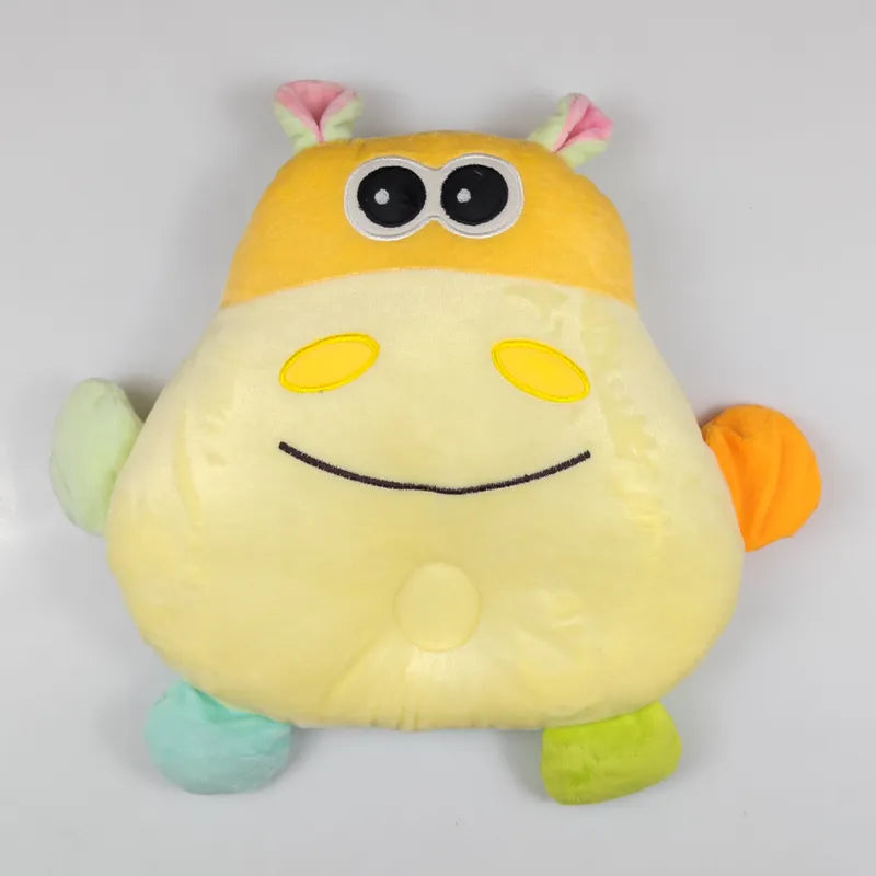 CUTE SLEEPY MONSTER BABY PLUSH PILLOW SKY BLUE & ORANGE