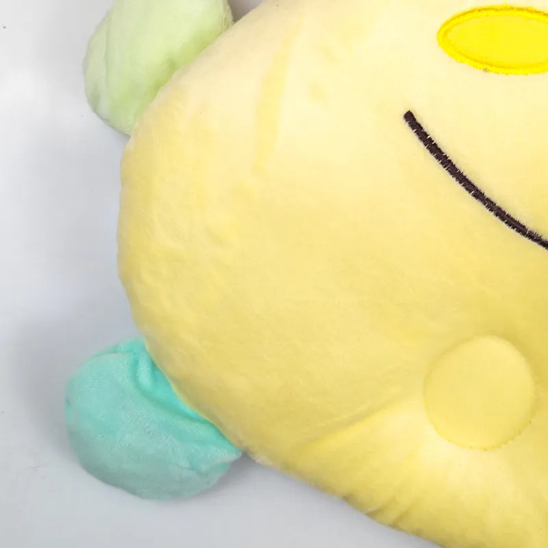 CUTE SLEEPY MONSTER BABY PLUSH PILLOW SKY BLUE & ORANGE - image 2