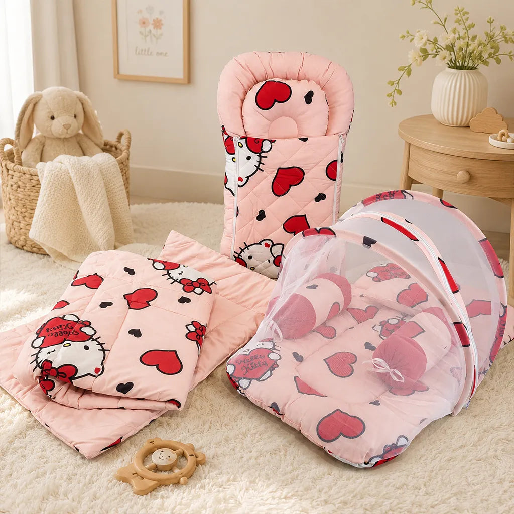 DUBAI 8PCS BED SET HELLO KITTY RED