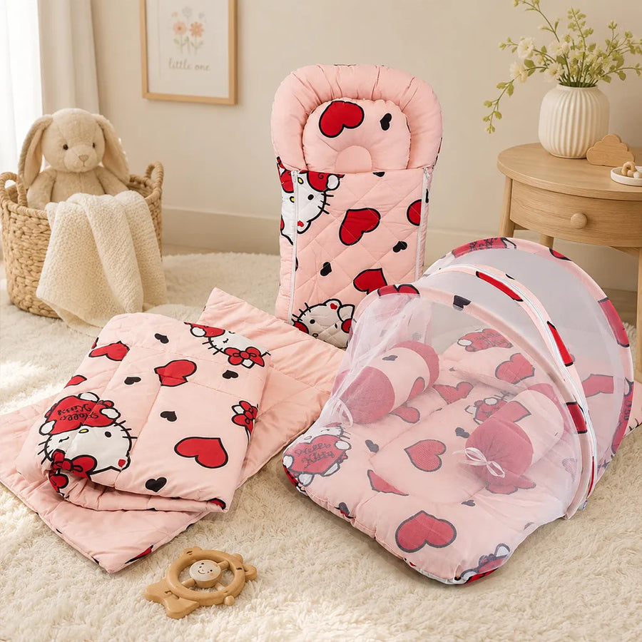 DUBAI 8PCS BED SET HELLO KITTY RED