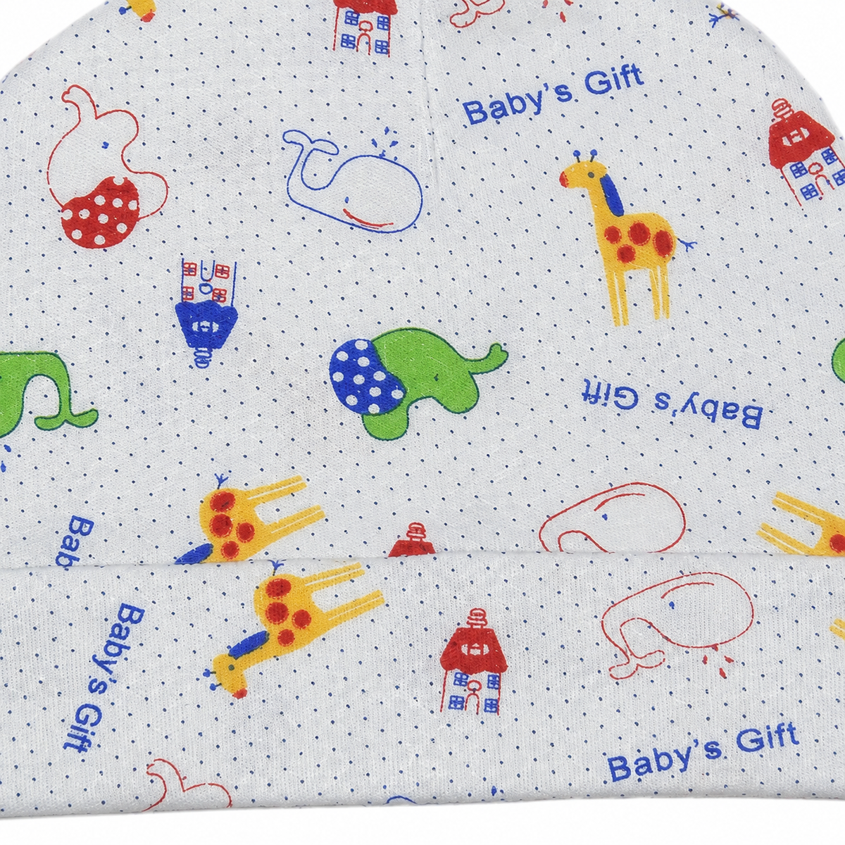 Sun Baby Printed Round Cap White