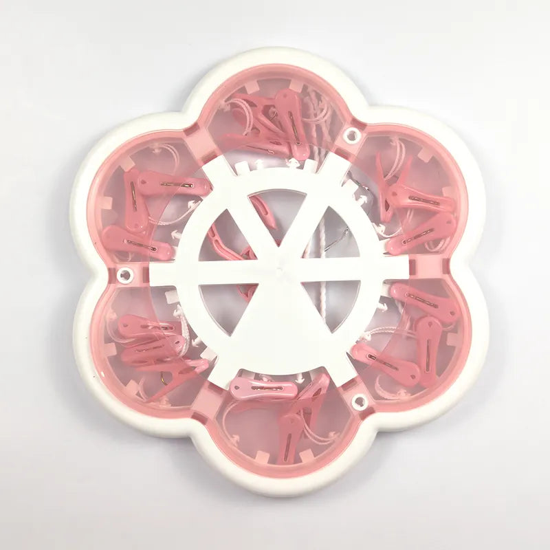 ENWEI 18 CLIPS FLOWER SHAPE HANGER HIGH QUALITY PINK LAUNDRY SOLUTION - image 2