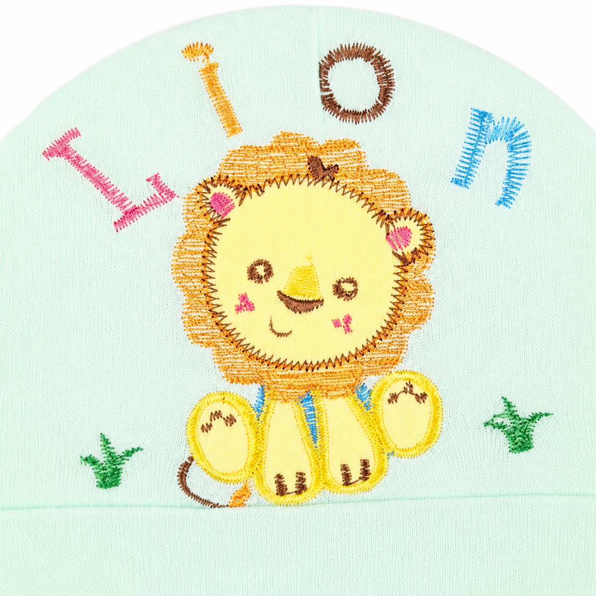 Baby Round Cap Lion Green