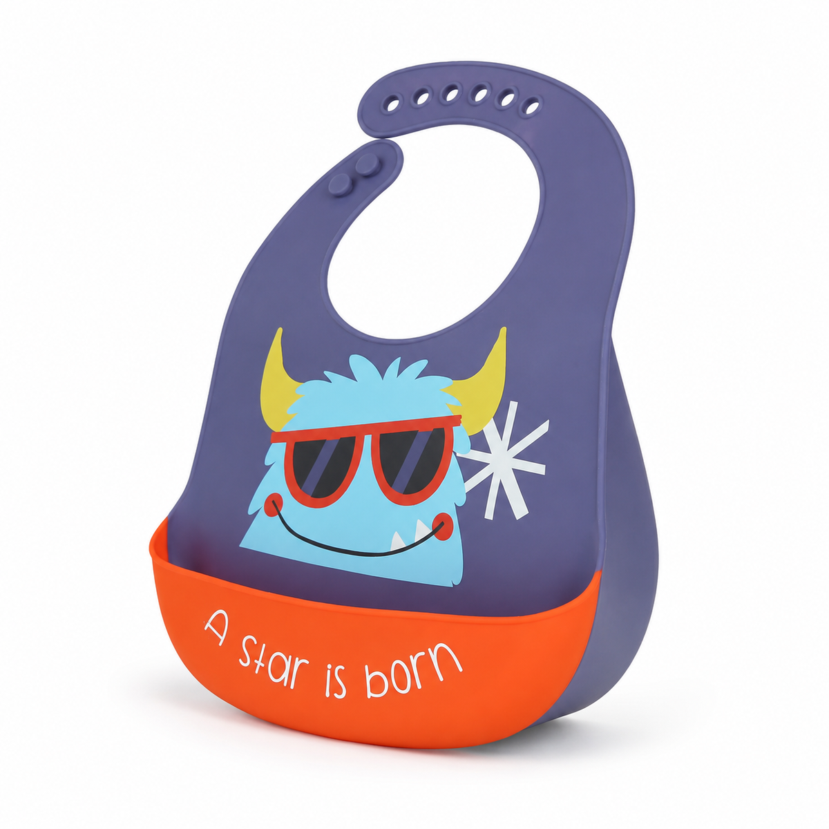 Baby Silicone Bib A Star Is Born Purple