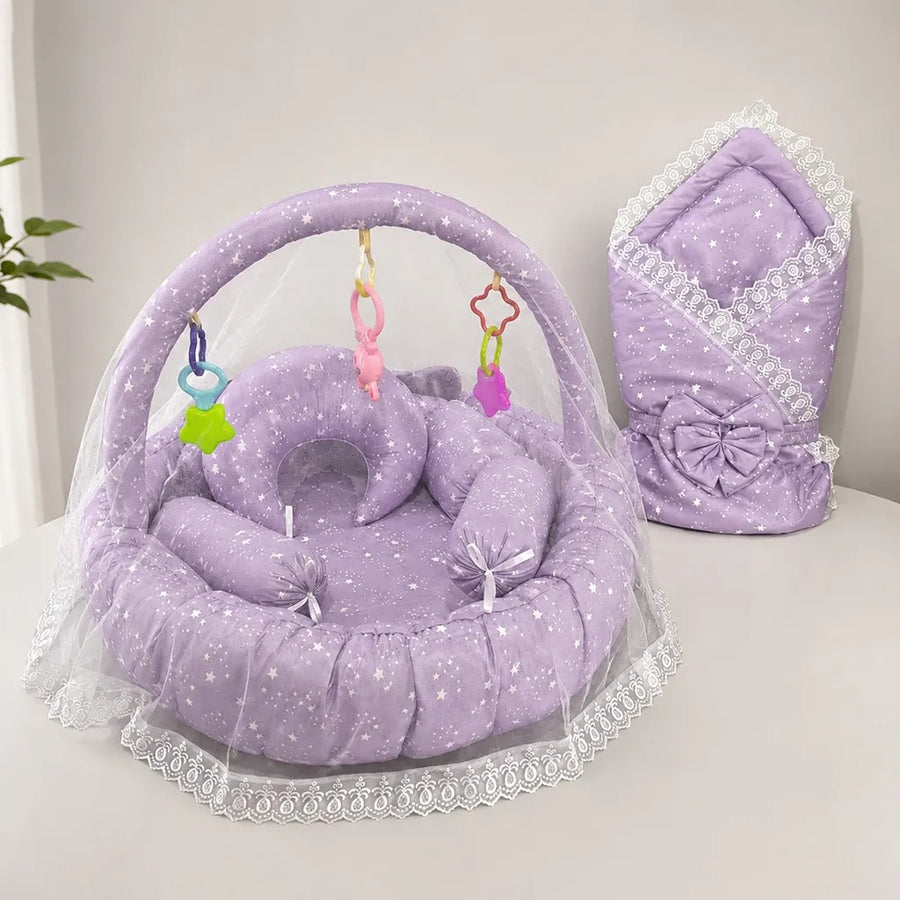 Baby Bedding Set 9-Piece, Purple – First Love