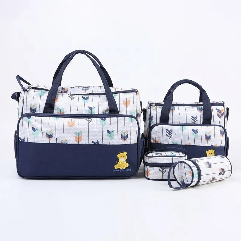 GA DOT PRINT BAG 4PCS NAVY BLUE