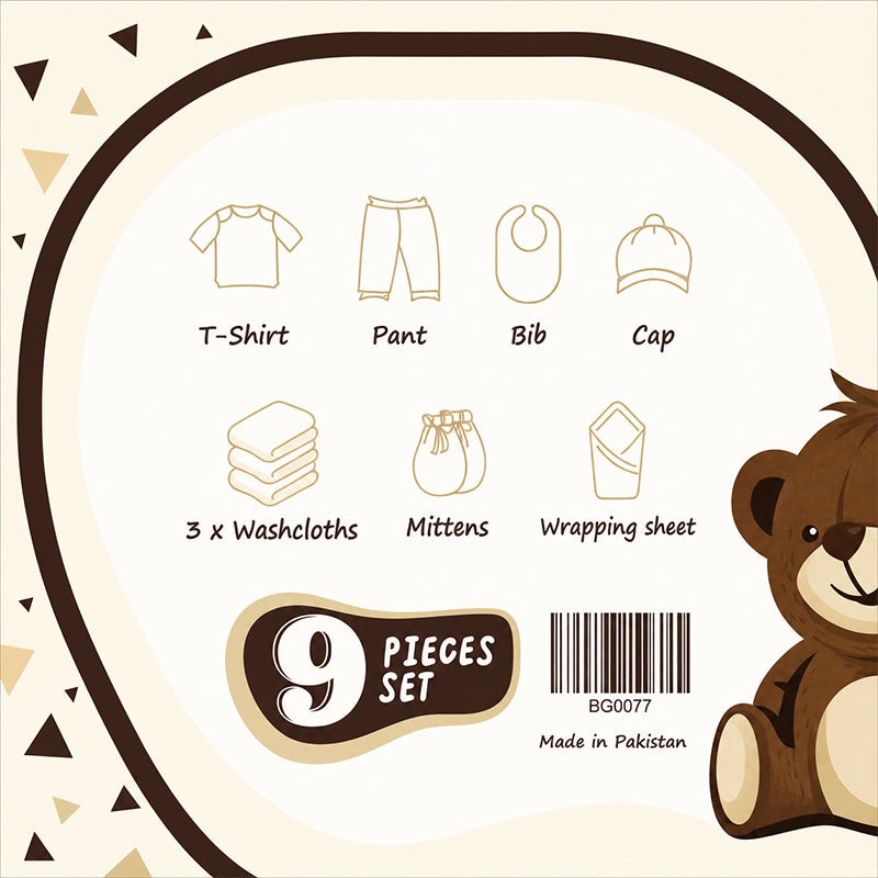 GIFT BOX 9 PCS DISNEY LINING BEAR BROWN/SKIN  - image 2