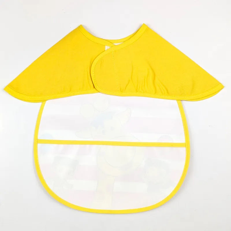 HAPPY GIRAFFE & RAINBOW PRINT BABY APRON BIB WATERPROOF FULL COVER - image 2