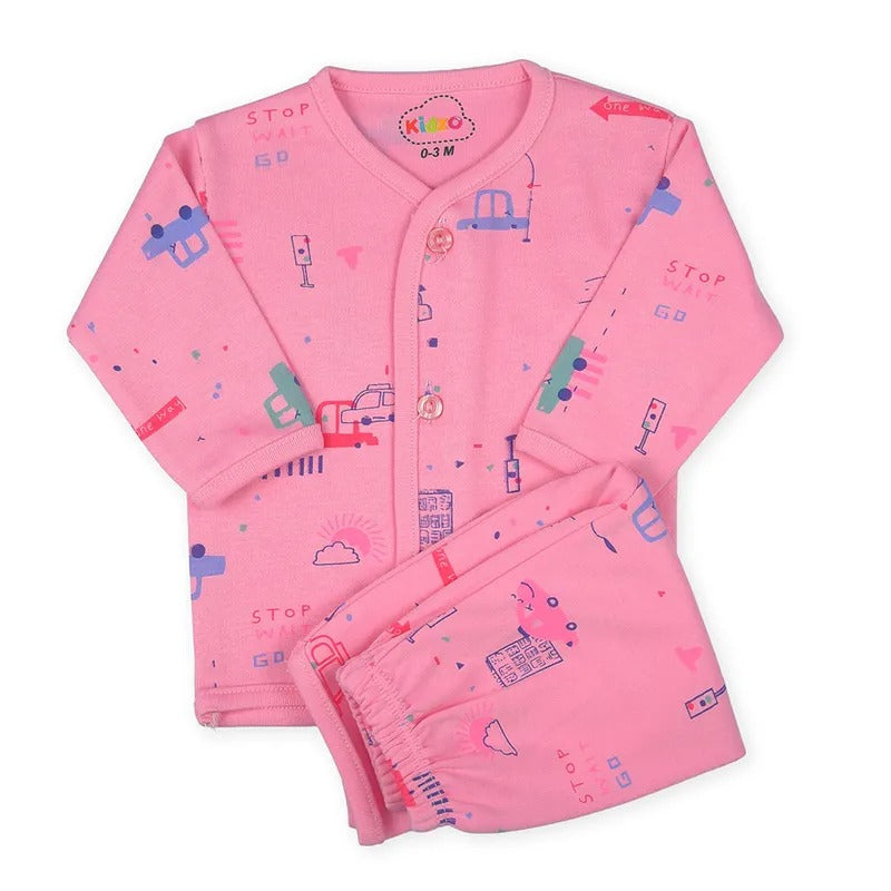 Kidzo Baby 2pcs Suit Car Printed Pink – additional product view 2 of 4